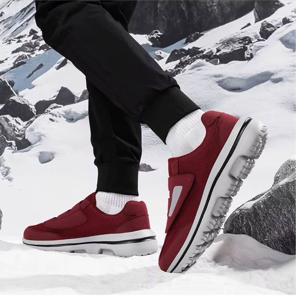Adjustable Wide-Fit Comfort Shoes for Swollen Feet & Diabetic Care with Hook-and-Loop Straps