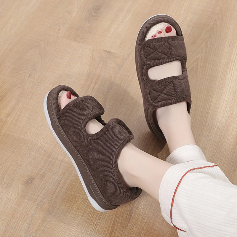 Comfort Step | Sandales pour diabétiques pour pieds gonflés avec brides réglables | Design respirant pour un confort tout au long de la journée