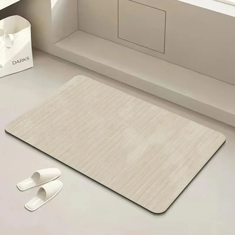 Quick-Dry Stone Bath Mat Non-Slip Absorbent Diatomaceous Earth Floor Mat for Shower Bathroom Bedroom Kitchen Eco-Friendly