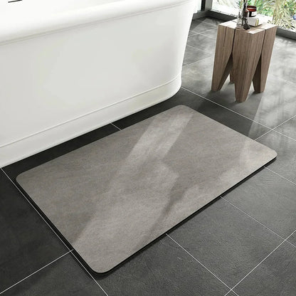 Quick-Dry Stone Bath Mat Non-Slip Absorbent Diatomaceous Earth Floor Mat for Shower Bathroom Bedroom Kitchen Eco-Friendly