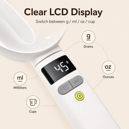 Ortekor Digital Pet Food Measuring Spoon - Precision Portion Control for Cats & Dogs | Coffee, Baking & Kitchen Prep