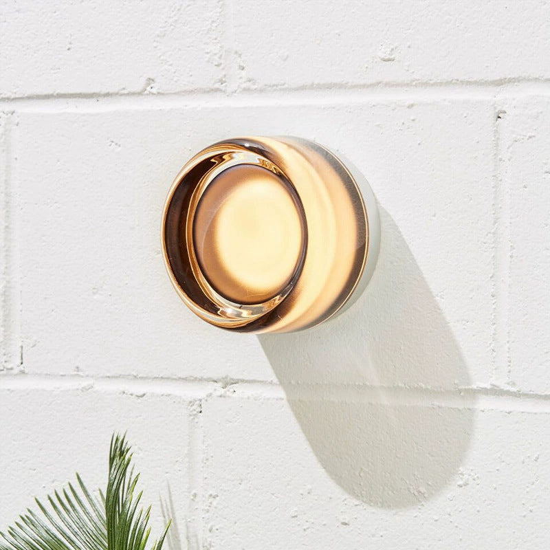 Circle Glass Wall Sconce Light – Warm LED Glow for Bedroom, Living Room & Hallway – Modern Minimalist Design