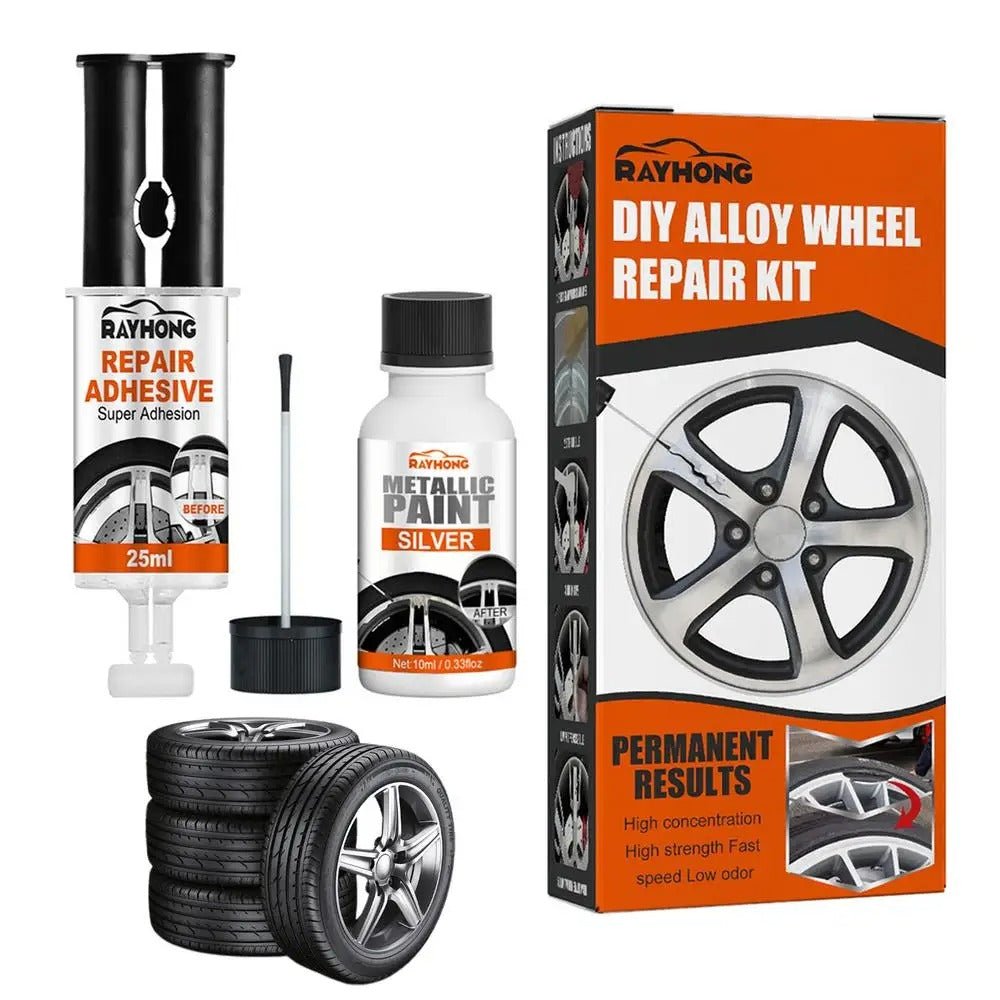 Metal Wheel Touch-Up Repair System for Scratched & Scuffed Car Rims – Restore Finish on Aluminum, Steel & Chrome Wheels at Home