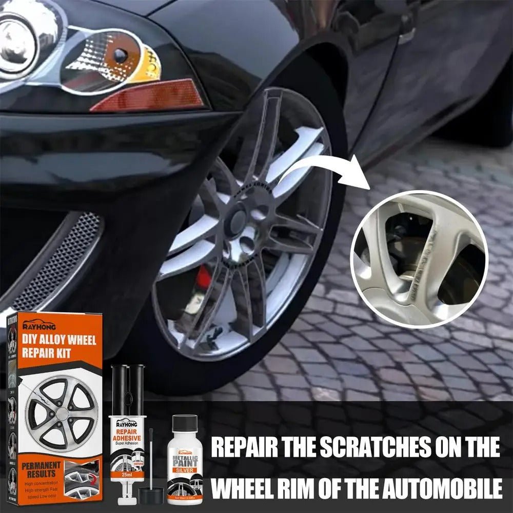 Metal Wheel Touch-Up Repair System for Scratched & Scuffed Car Rims – Restore Finish on Aluminum, Steel & Chrome Wheels at Home
