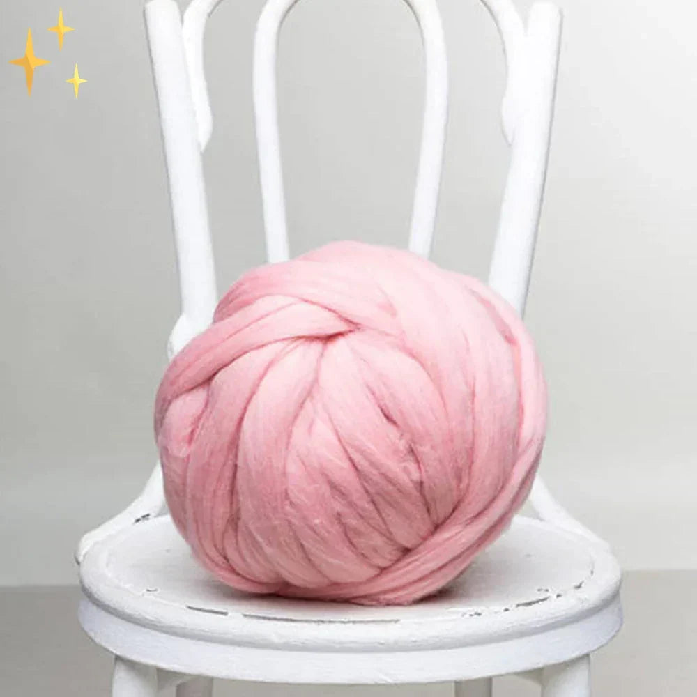 Super Bulky Arm Knitting Yarn 35 oz Merino-Style Wool for Throw Blankets, Cushions & Home Décor Crafts