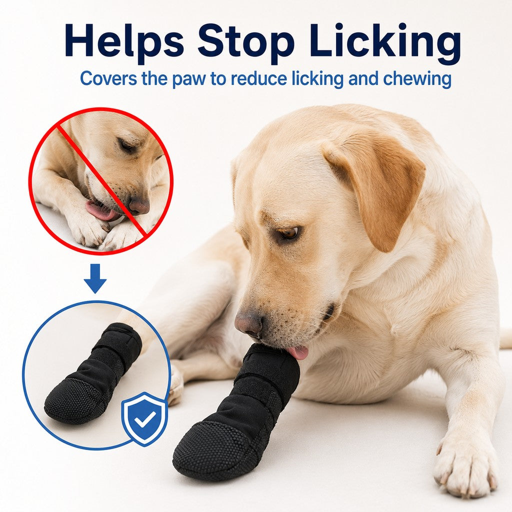 Ortekor Dog Paw Recovery Boot for Home Rest & Walks - Anti-Lick Protective Cover for Injured Paws