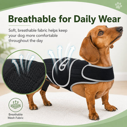 Ortekor Dog Back Support Vest for Daily Walks & Home Recovery - Adjustable Support for Long-Backed and Senior Dogs