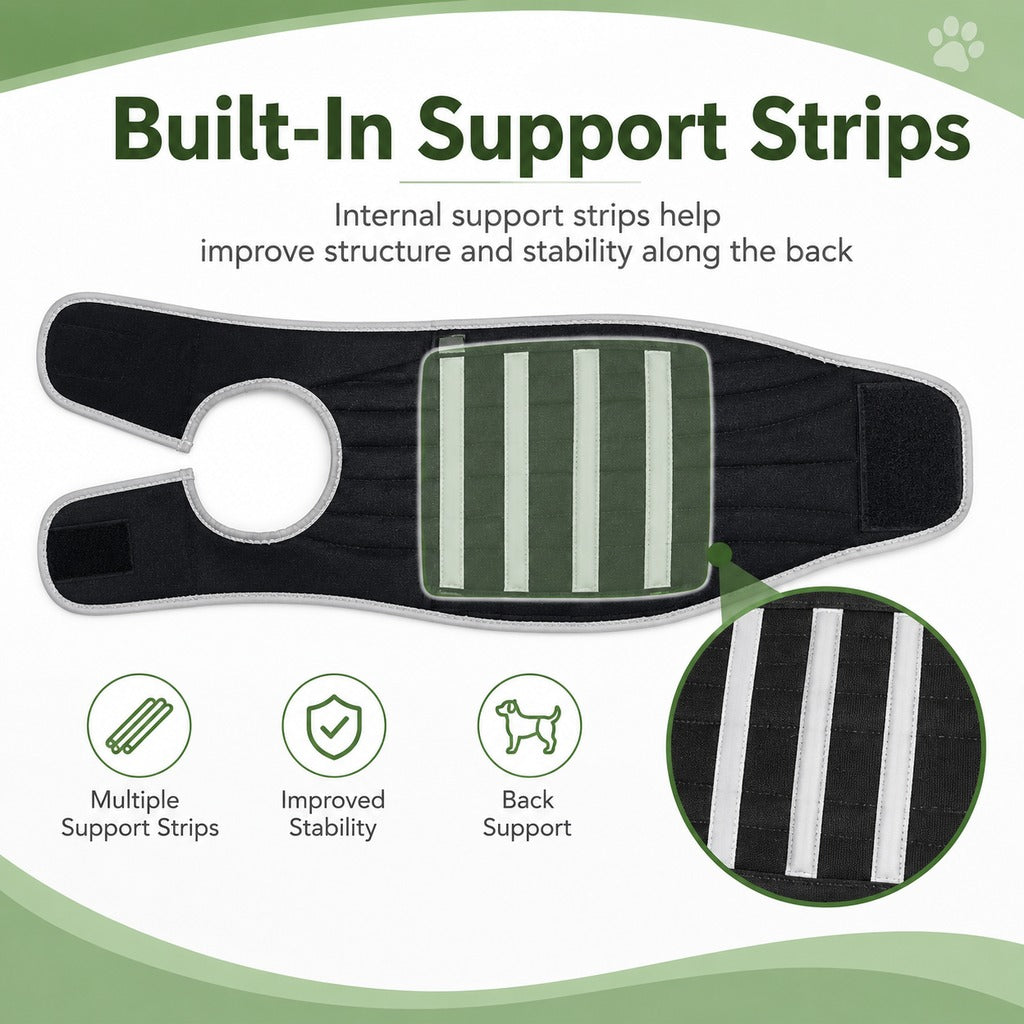 Ortekor Dog Back Support Vest for Daily Walks & Home Recovery - Adjustable Support for Long-Backed and Senior Dogs