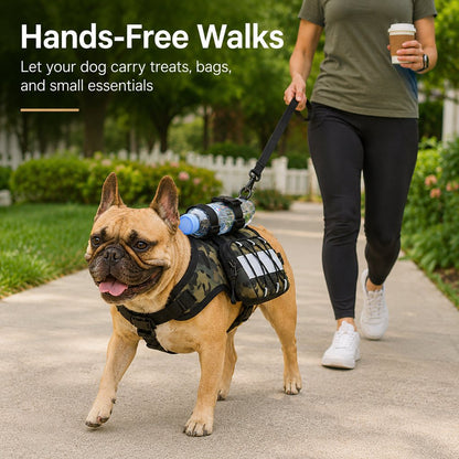 Ortekor Dog Backpack Harness for Hiking & Daily Walks - Reflective Saddle Bag Vest for Carrying Water, Treats & Essentials