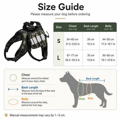 Ortekor Dog Backpack Harness for Hiking & Daily Walks - Reflective Saddle Bag Vest for Carrying Water, Treats & Essentials