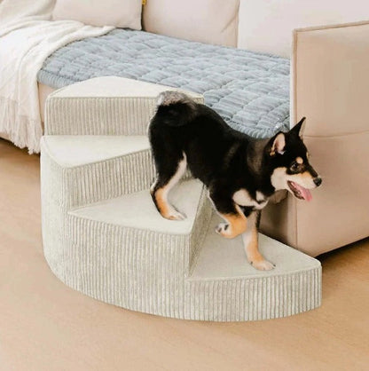 Dog Bed Steps, Foam Dog Stairs for Bed and Couch, Non Slip Dog Steps for Small Dogs, Pet Stairs with Washable Cover
