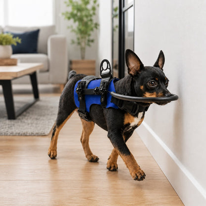 Ortekor Adjustable Dog Bumper Ring Harness for Safer Home Walking - Helps Blind & Senior Dogs Avoid Wall & Furniture Bumps