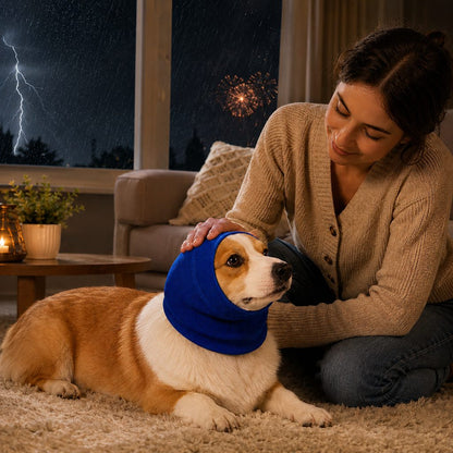 Ortekor Dog Calming Head Wrap for Thunder, Fireworks & Cold Walks - Soft Ear Coverage for Stressful Moments