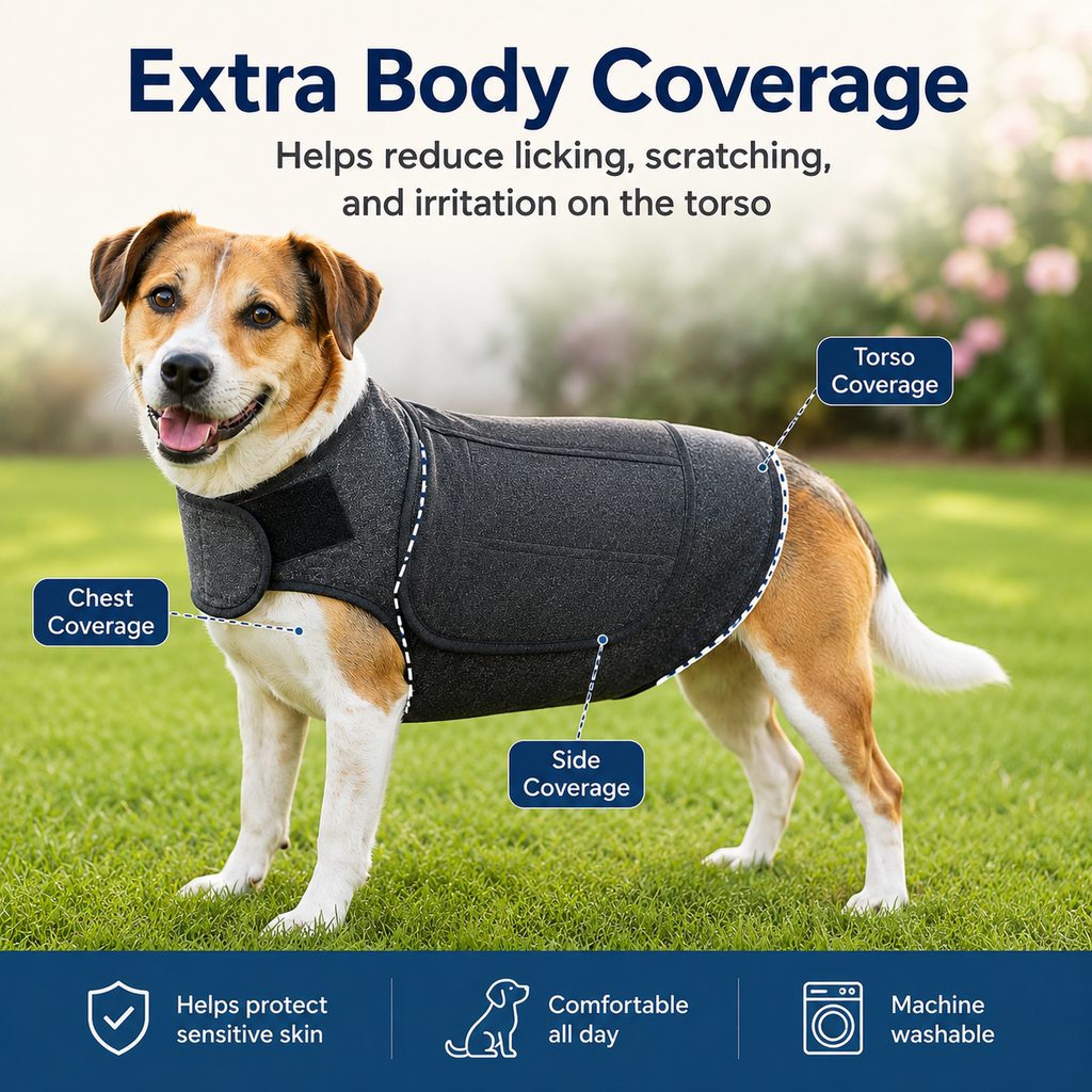 Ortekor Dog Calming Vest for Travel & Vet Visits - Adjustable Comfort Wrap for Nervous Dogs