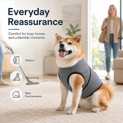 Ortekor Dog Comfort Wrap Vest for Thunderstorms, Fireworks & Travel - Adjustable Hug-Like Support for Nervous Dogs
