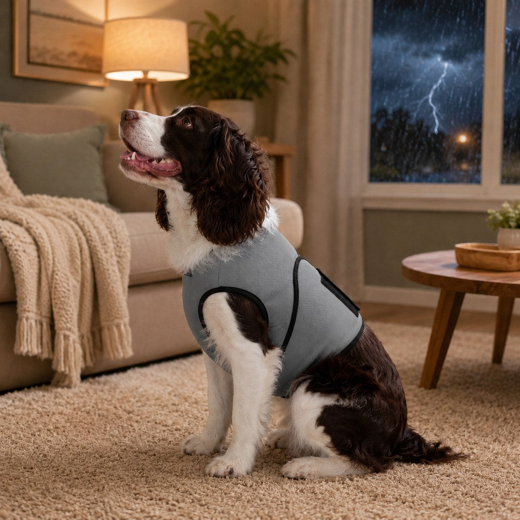 Ortekor Dog Comfort Wrap Vest for Thunderstorms, Fireworks & Travel - Adjustable Hug-Like Support for Nervous Dogs
