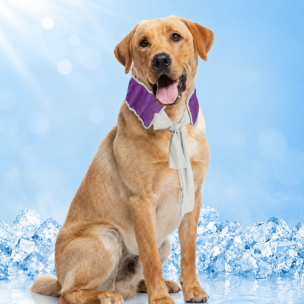 Ortekor Dog Cooling Neck Wrap for Summer Walks, Hiking & Beach Days – Water-Activated Cooling Collar Scarf for Hot Weather Comfort