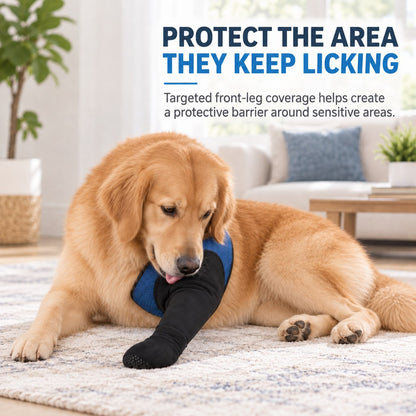 Ortekor Dog Front Leg Support Brace for At-Home Recovery & Anti-Lick Protection - Full-Length Sleeve with Paw Cover
