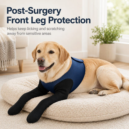 Ortekor PawGuard Dual Front Leg Recovery Sleeves for Dogs - Cone-Free Anti-Lick Protection for Post-Surgery, Scratching & Sensitive Front Legs