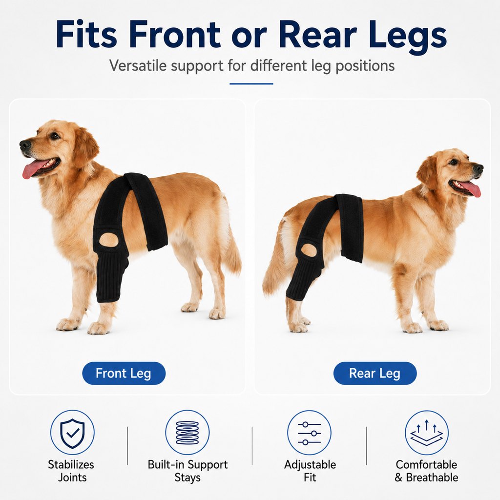 Ortekor Adjustable Dog Joint Support Brace for Daily Walks & Senior Leg Stability
