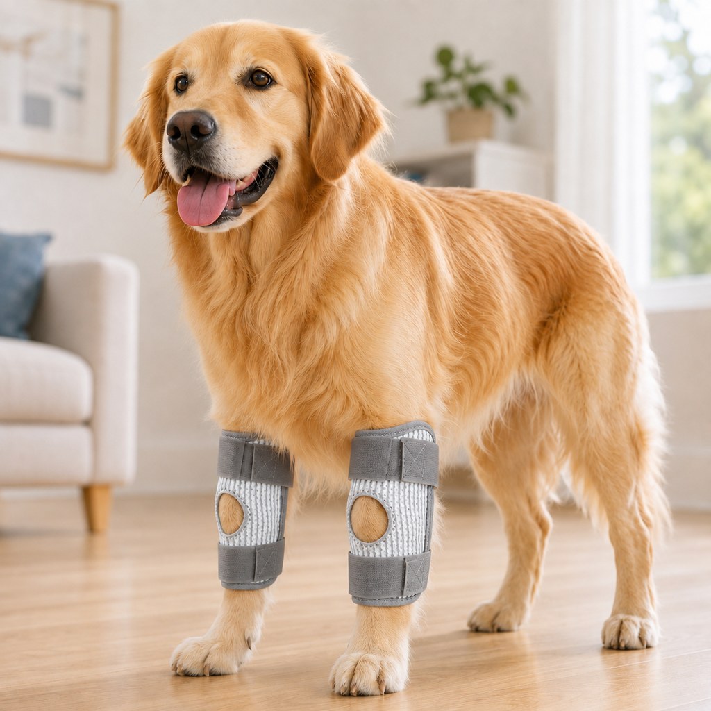 Ortekor Dog Knee Support Brace for Front & Rear Legs - Adjustable Joint Support Sleeve for Senior Dogs, Active Dogs & Everyday Mobility Assistance