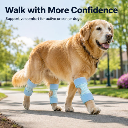 Ortekor Dog Knee Support Brace for Front & Rear Legs - Adjustable Joint Support Sleeve for Senior Dogs, Active Dogs & Everyday Mobility Assistance