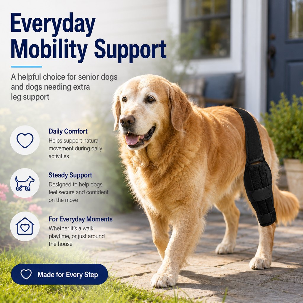 Ortekor Adjustable Dog Leg Support Brace for Daily Walks - Support for Weak Front or Hind Legs