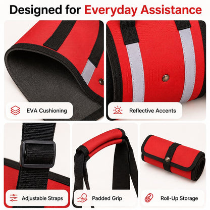 Ortekor Reflective Dog Lift Support Sling - Belly Assist for Dogs with Limited Mobility on Stairs, Walks & Car Entry