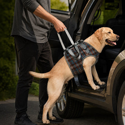 Ortekor Dog Mobility Support Harness for Stairs & Cars - Front or Rear Lift Assist for Weak Legs