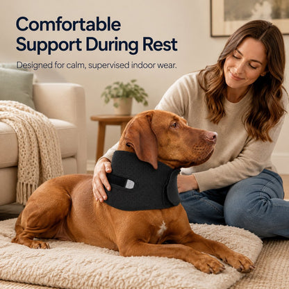 Ortekor Adjustable Dog Neck Support Brace for Rest & Recovery - Breathable Cervical Collar for Limited Neck Movement