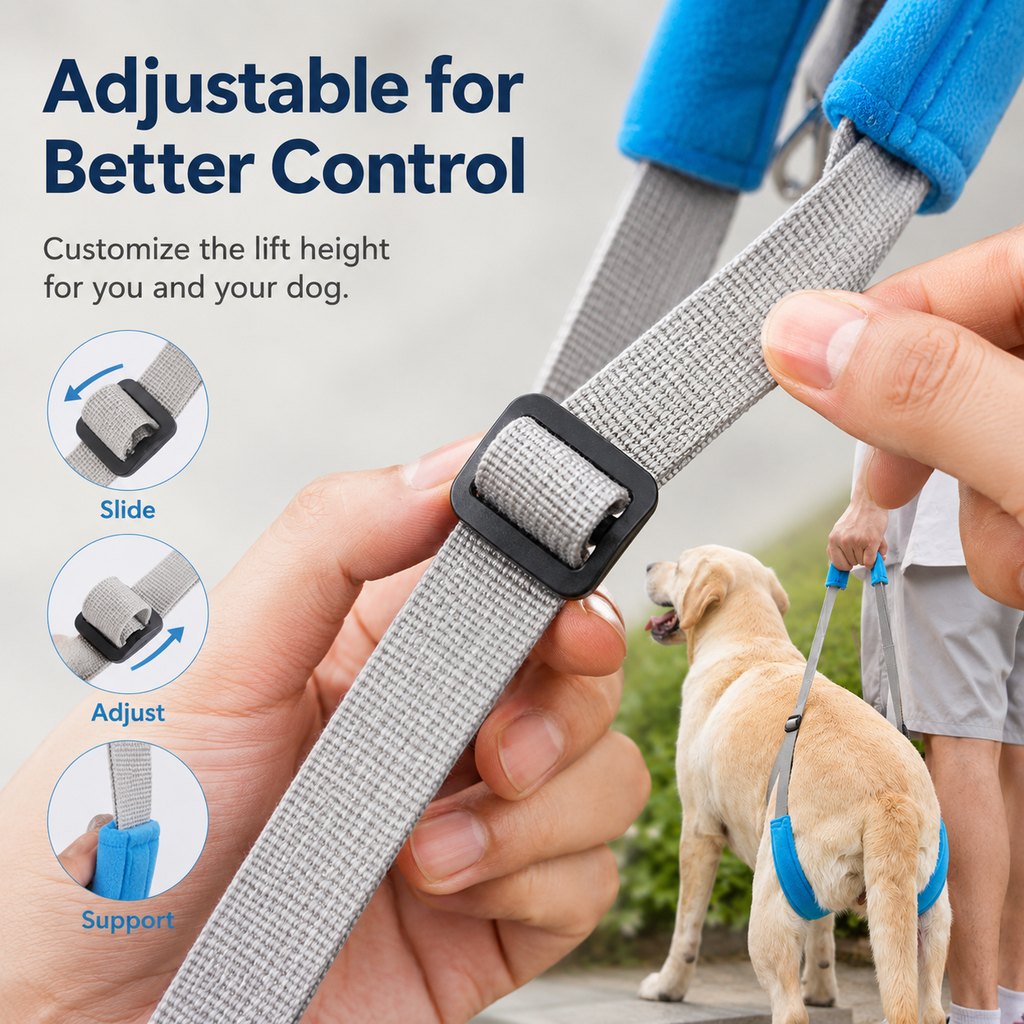 Ortekor Dog Rear Leg Lift Support Sling for Stairs & Cars - Senior Dog Mobility Support