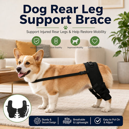 Ortekor Dog Rear Leg Support Brace for Senior & Weak Dogs - Adjustable Hind Leg Mobility Support for Walking & Daily Care