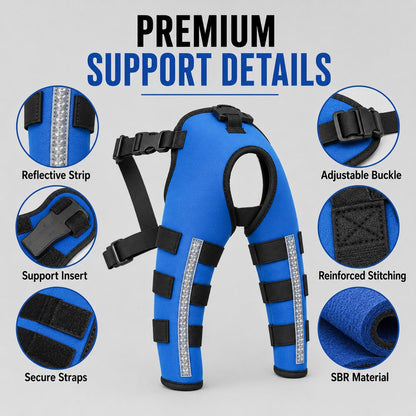 Ortekor Reflective Dog Rear Leg Support Brace for Evening Walks & Recovery Comfort