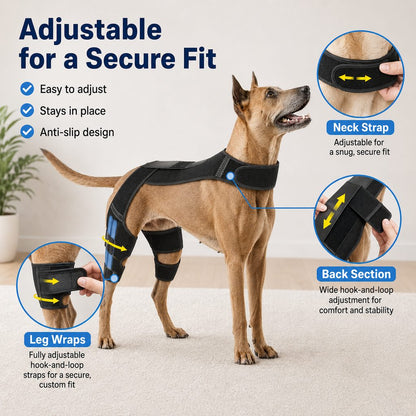 Ortekor Dog Rear Leg Support Harness for Senior Dogs - Dual Hind Leg Mobility Aid for Walking & Standing