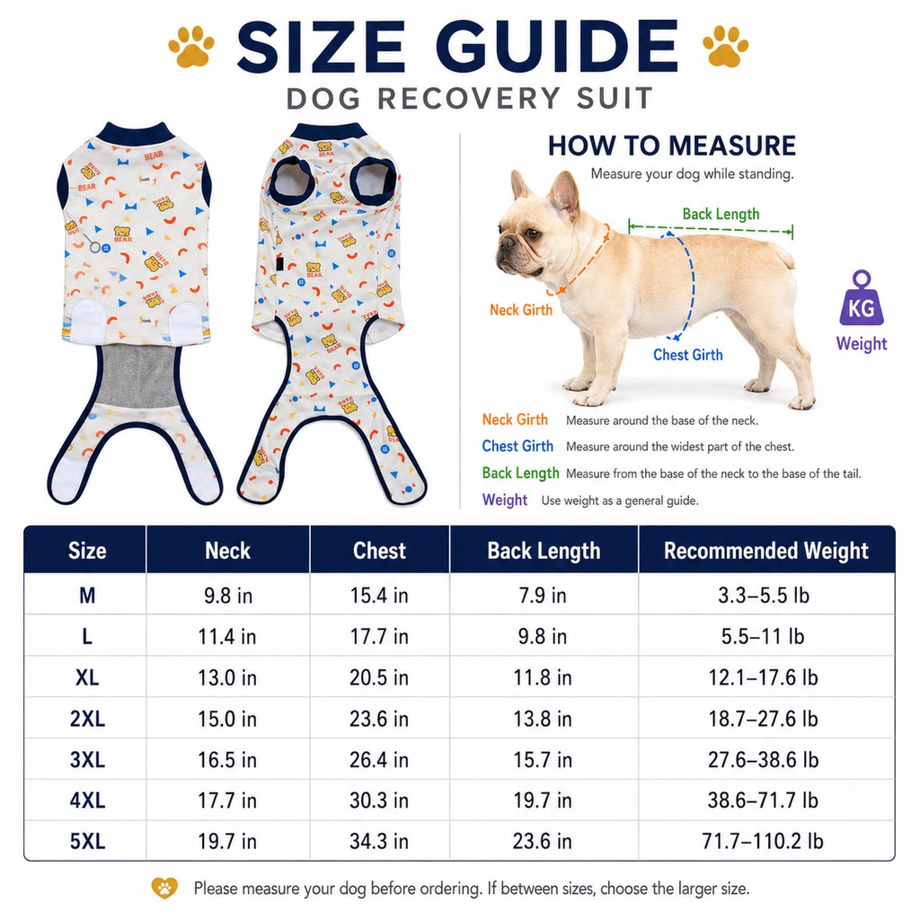 Ortekor Dog Recovery Suit for Post-Surgery Belly Protection - Soft Cone Alternative Onesie for Spay, Neuter & Anti-Lick Care