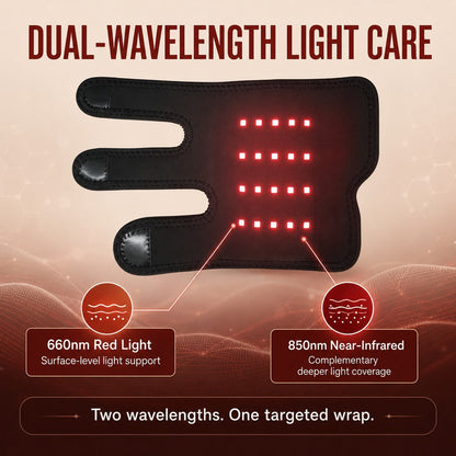 Ortekor Dog Red Light Joint Wrap for Senior Dogs & Post-Walk Comfort - 20-LED Adjustable Mobility Support