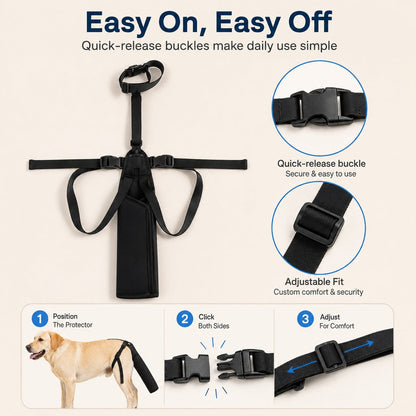 Ortekor Adjustable Dog Tail Protector for Recovery & Daily Walks - Padded Guard for Sensitive Tails