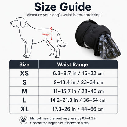 Ortekor Dog Waste Catcher Pants with 50 Bags for Daily Walks - Less Bending, Easier Poop Cleanup