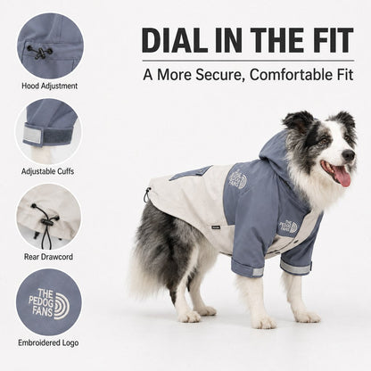 Ortekor Lightweight Water-Resistant Dog Windbreaker – Rain & Wind Coverage for Chilly Walks