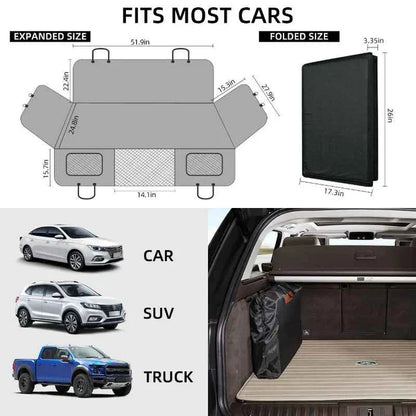 Dog Car Seat Cover Waterproof Backseat Extender Protector with Memory Foam for SUV Truck Travel Universal Fit Tear-Resistant Pet Mat