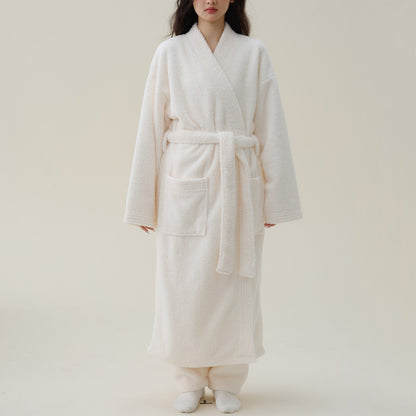 Liora Mens Robe - Plush Flannel Fleece, Kimono Fit