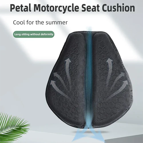 Comfort Gel Seat Cushion | Motorcycle Cushion with Shock Absorption | Breathable Design for Long Rides