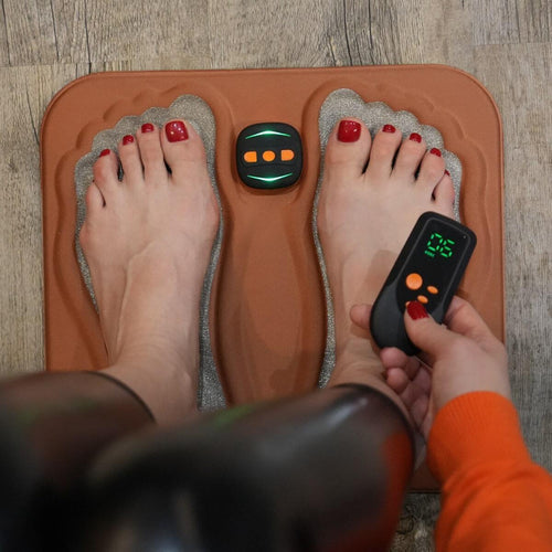 Foot Nerve Stimulation Mat for Neuropathy Pain Relief | EMS Therapy Pad | Circulation Booster for Tingling Feet | Rechargeable Massager with