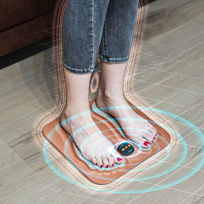 Foot Nerve Stimulation Mat for Neuropathy Pain Relief | EMS Therapy Pad | Circulation Booster for Tingling Feet | Rechargeable Massager with