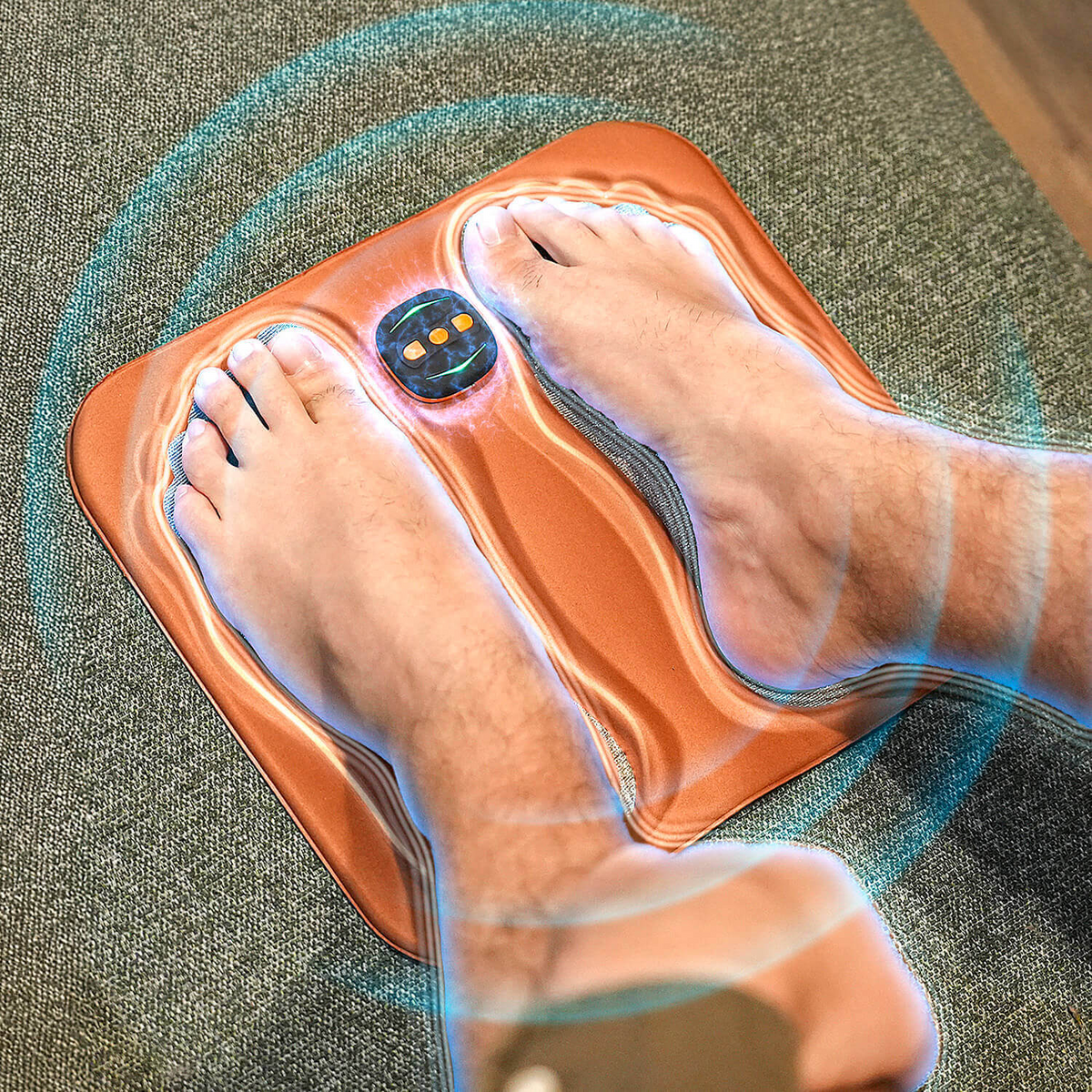 Foot Nerve Stimulation Mat for Neuropathy Pain Relief | EMS Therapy Pad | Circulation Booster for Tingling Feet | Rechargeable Massager with