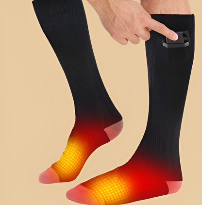 Electric Heated Socks with Battery-Powered Warmth for Cold Winter Days, Thermal Insulated Foot Warmer for Men Women, Rechargeable Heating