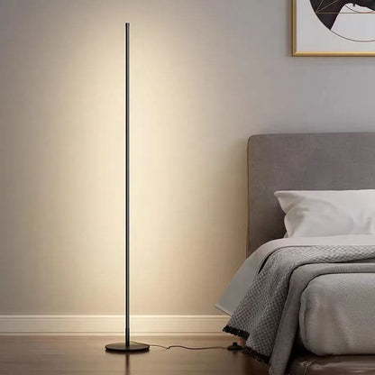 Dimmable LED Floor Lamp 63 Inches Tall Warm White Light Metal Standing Reading Lamp for Bedroom Office Corner Lighting Space-Saving Modern U