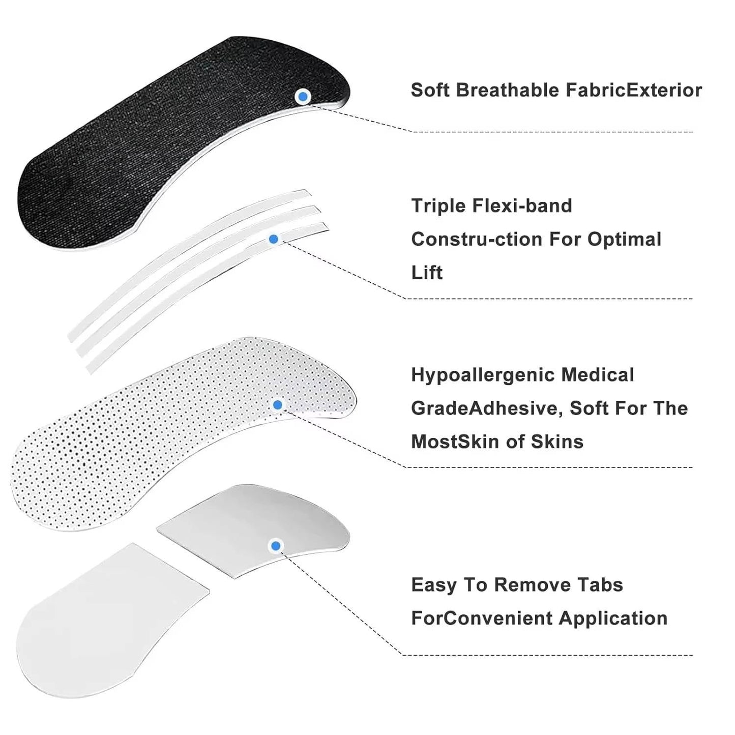 Bandes nasales confortables pour faciliter la respiration nocturne
