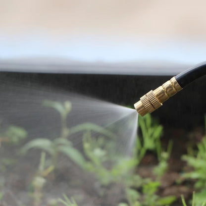 Outdoor Misting System 66 ft with 20 Copper Nozzles – Patio Cooling & Garden Irrigation for Decks, Plants & Greenhouses