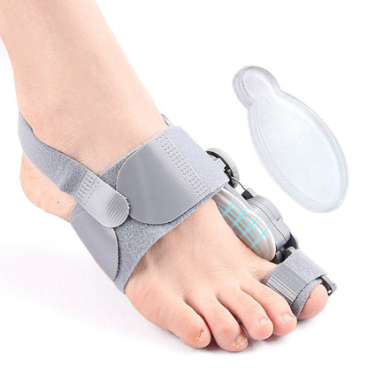 Adjustable Toe Straightener with Hinge System for Hallux Valgus Relief & Foot Alignment – Silicone Spacer for Day & Night Support